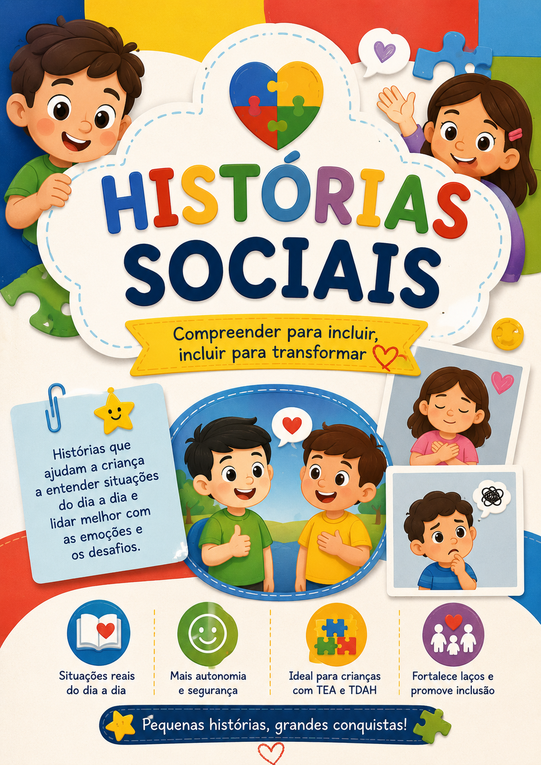 Material de Histórias Sociais para crianças