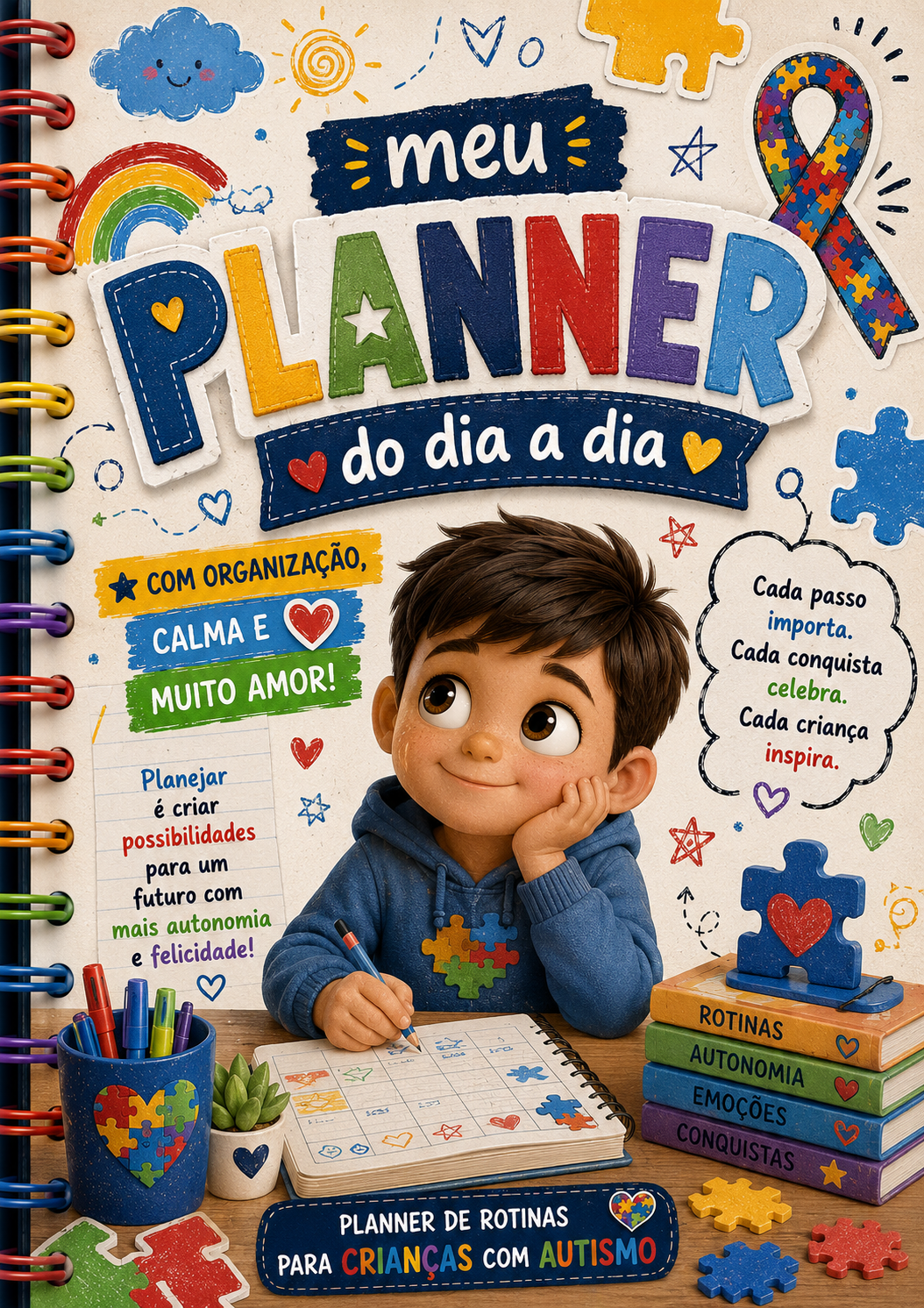 Planner de rotinas para crianças com autismo
